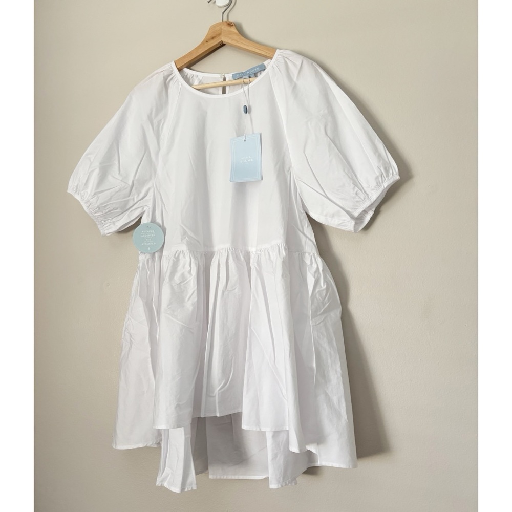 Hill House White Poplin Peplum Top - Picture 3 of 8